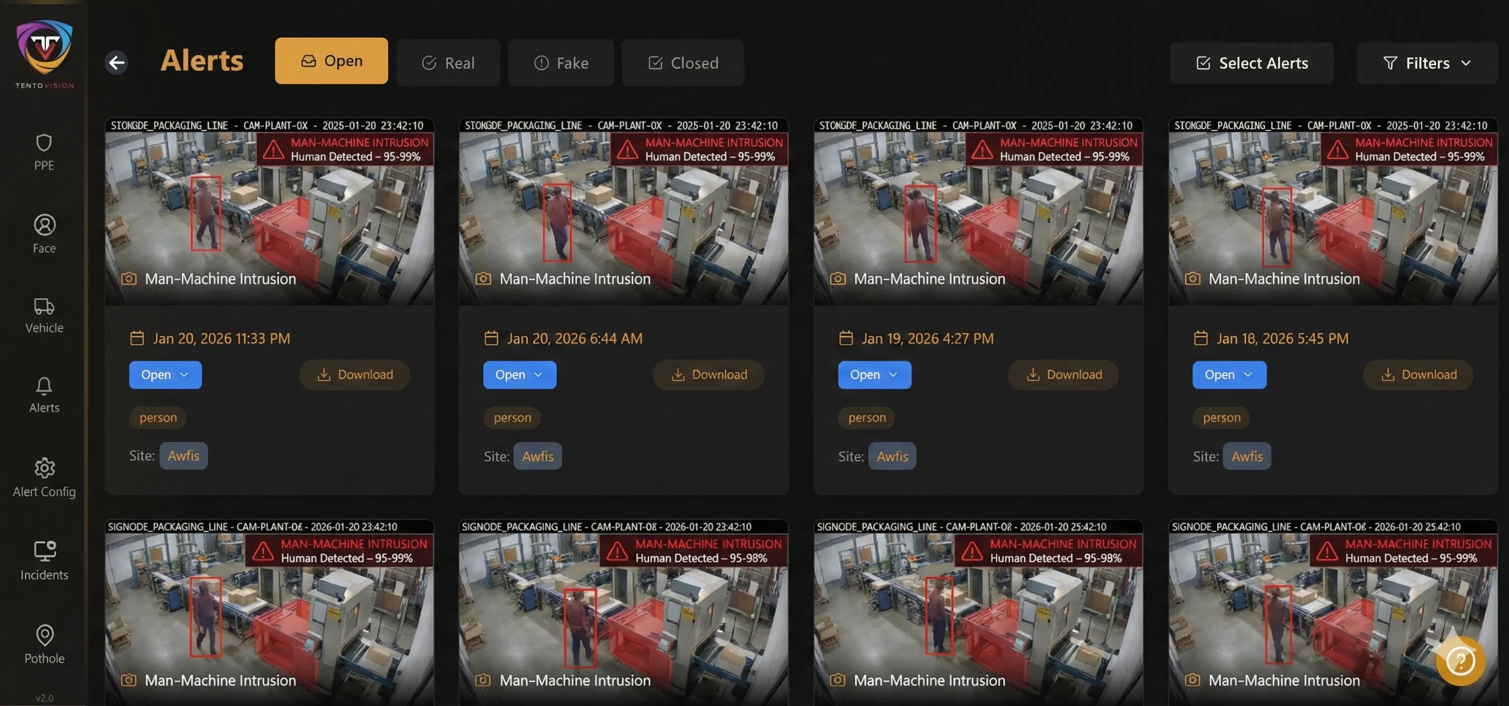 Intrusion detection dashboard